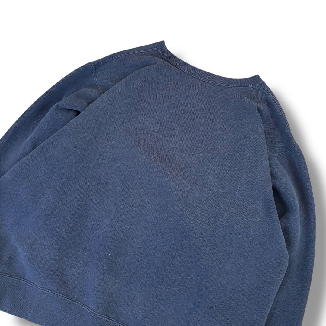90s OLD STUSSY グラフィック スウェット フェード ネイビー L