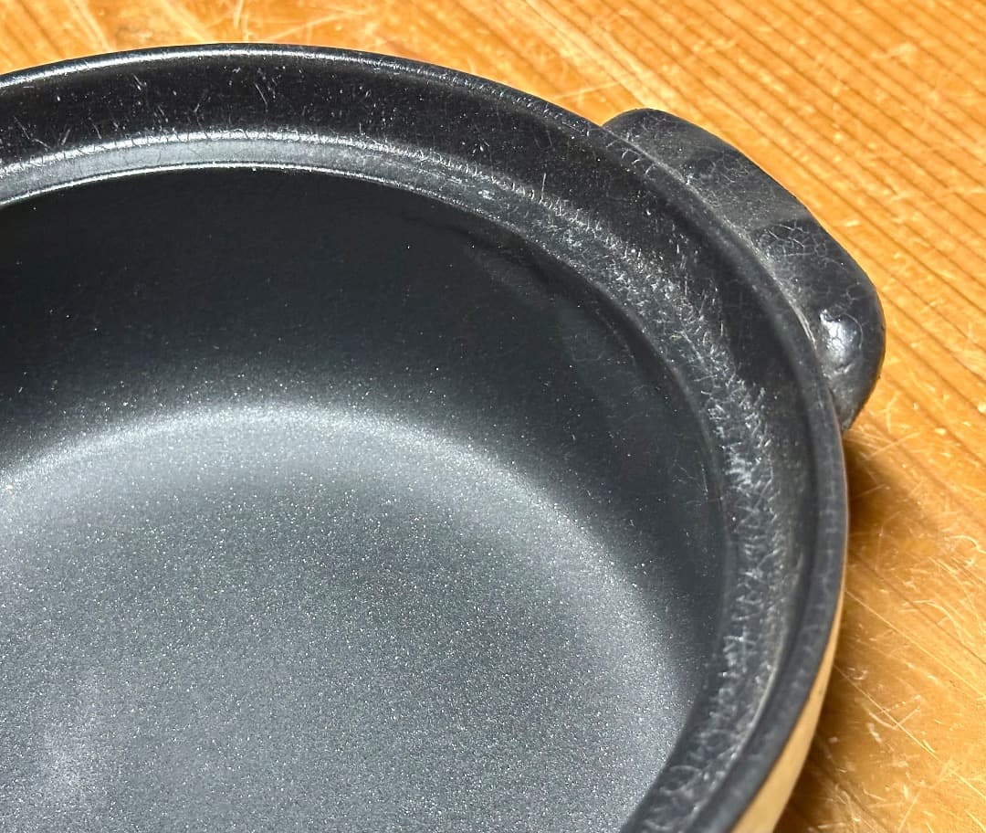 再値下　新品　萬古焼　７号土鍋土鍋　セラミック加工　染付唐草　IH直火OK