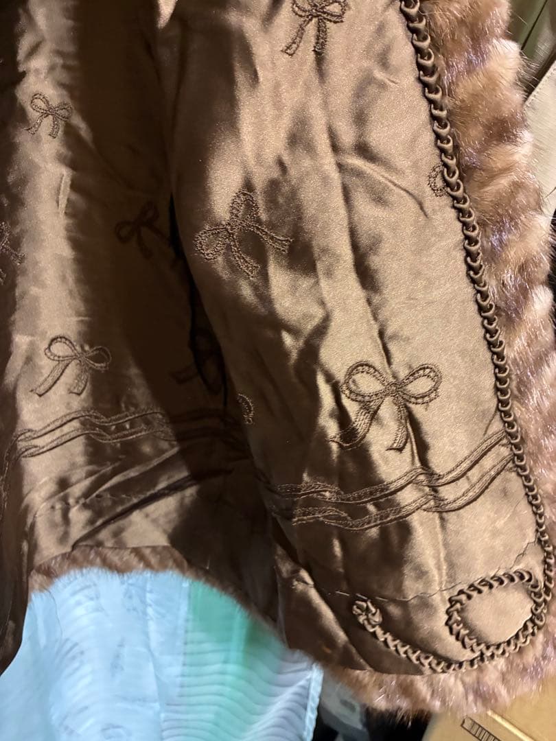 ミンク　ハーフコート　リアルファー