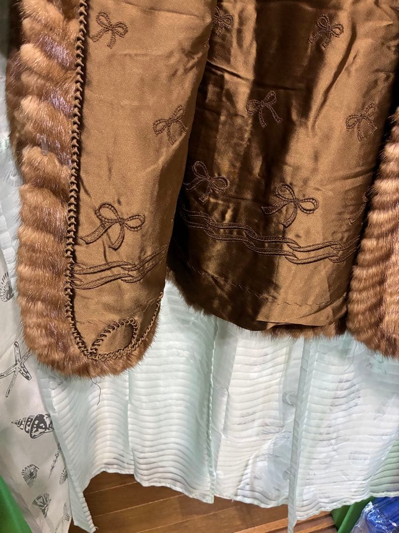 ミンク　ハーフコート　リアルファー