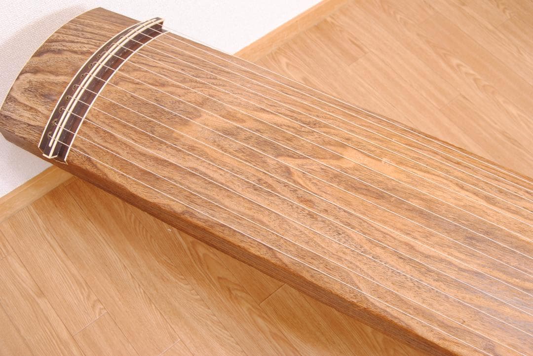 琴 くり甲 綾杉彫 箏 和楽器 刳甲 金 蒔絵 光山 花押