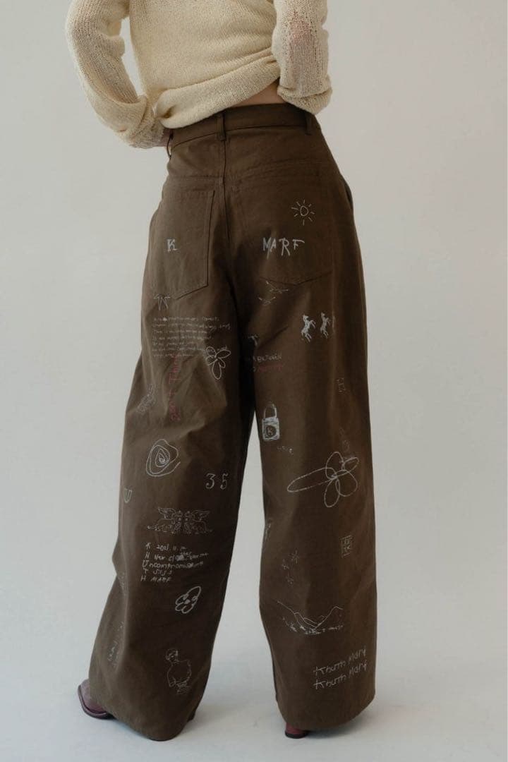 【Knuth Marf】high waist tattoo pants
