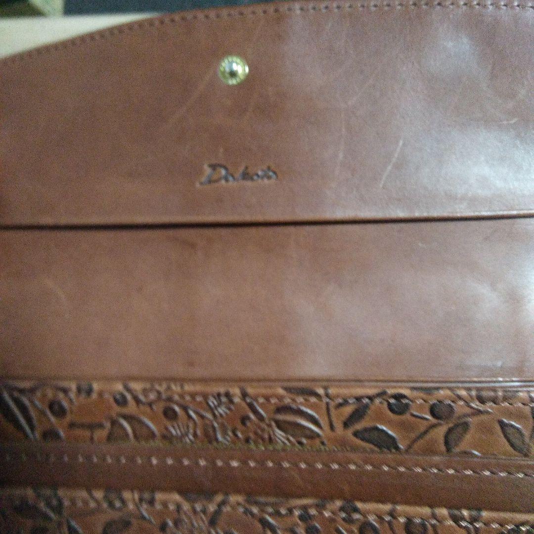 Dakota のイタリア製牛革ミモザ花柄 長財布