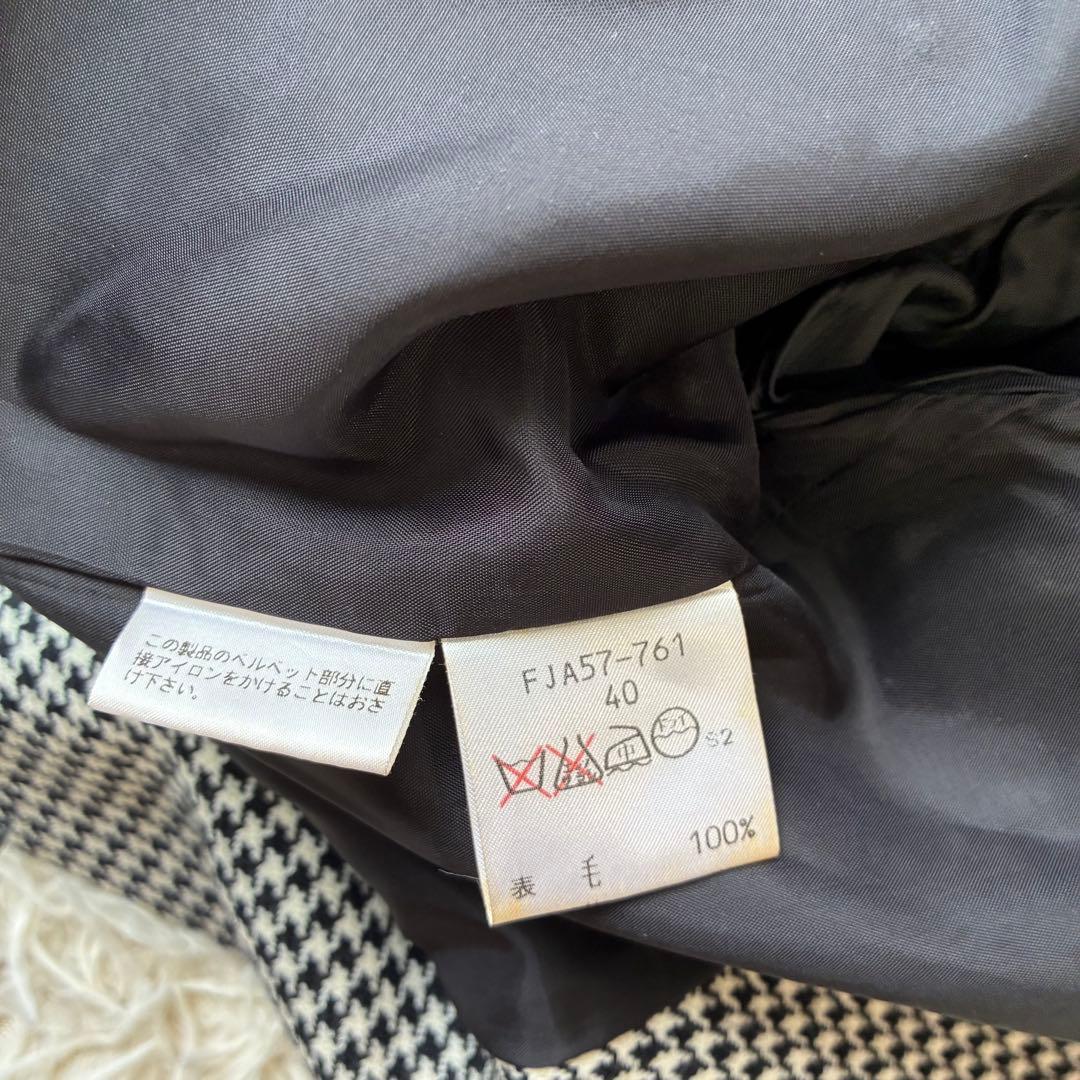 Burberrys 千鳥柄 ベロア ウールジャケット ブラック40 バーバリー