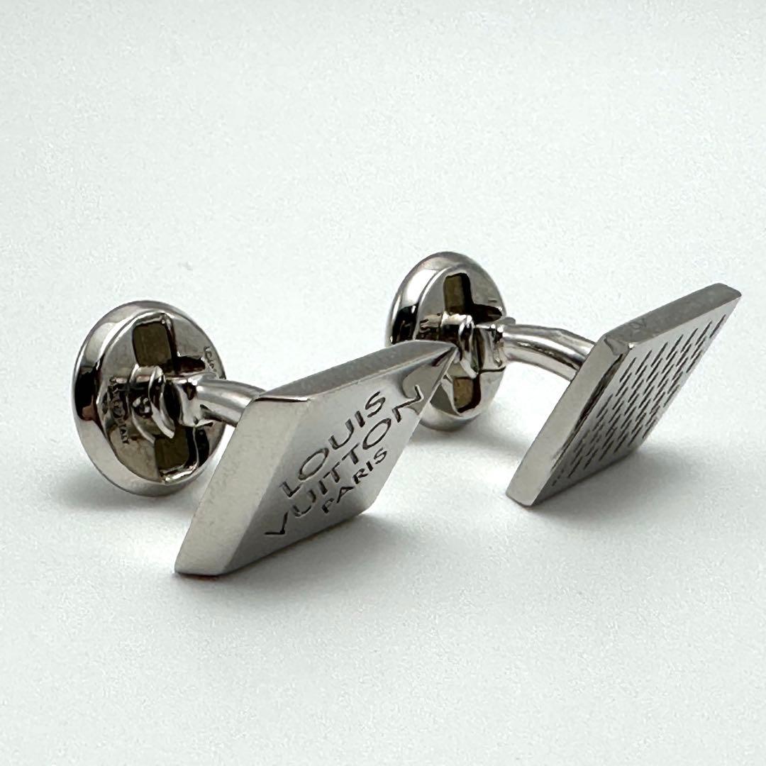 LOUIS VUITTON M61975 ダミエ　ロゴ　カフリンクス　カフス