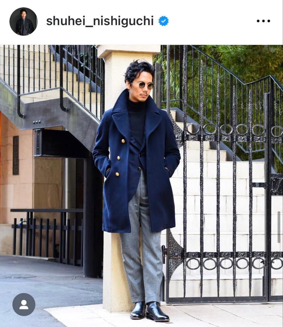 Sealup × BEAMS F / ライトメルトン ロングピーコート 44