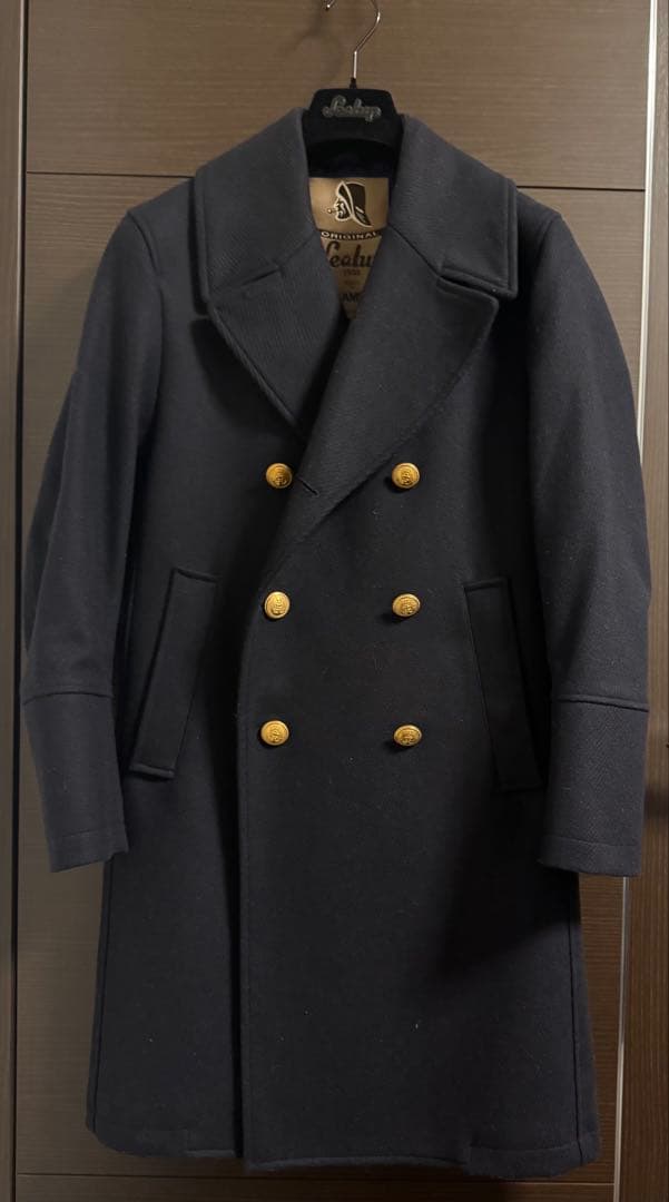 Sealup × BEAMS F / ライトメルトン ロングピーコート 44