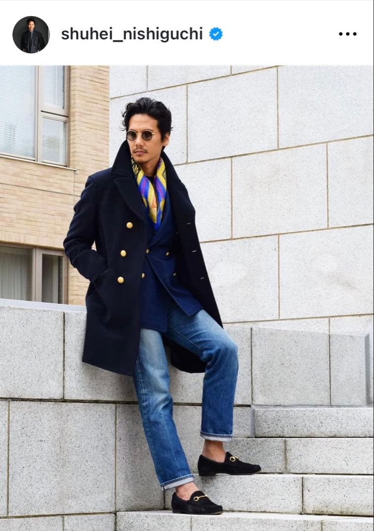 Sealup × BEAMS F / ライトメルトン ロングピーコート 44