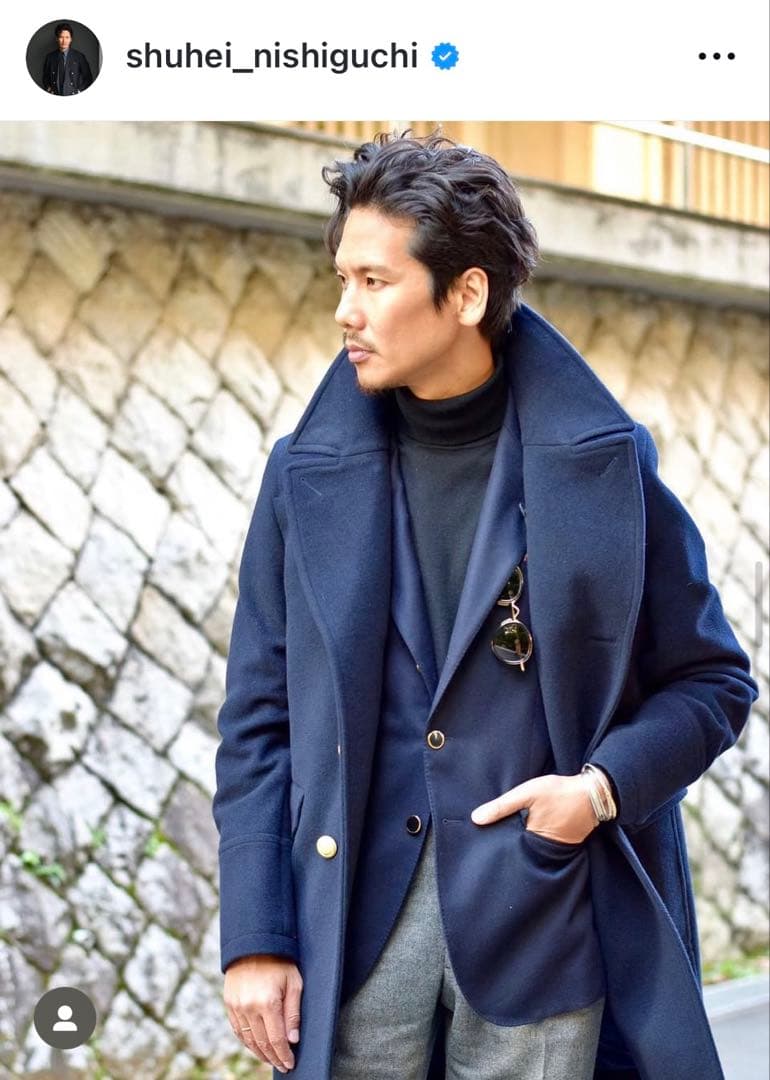 Sealup × BEAMS F / ライトメルトン ロングピーコート 44