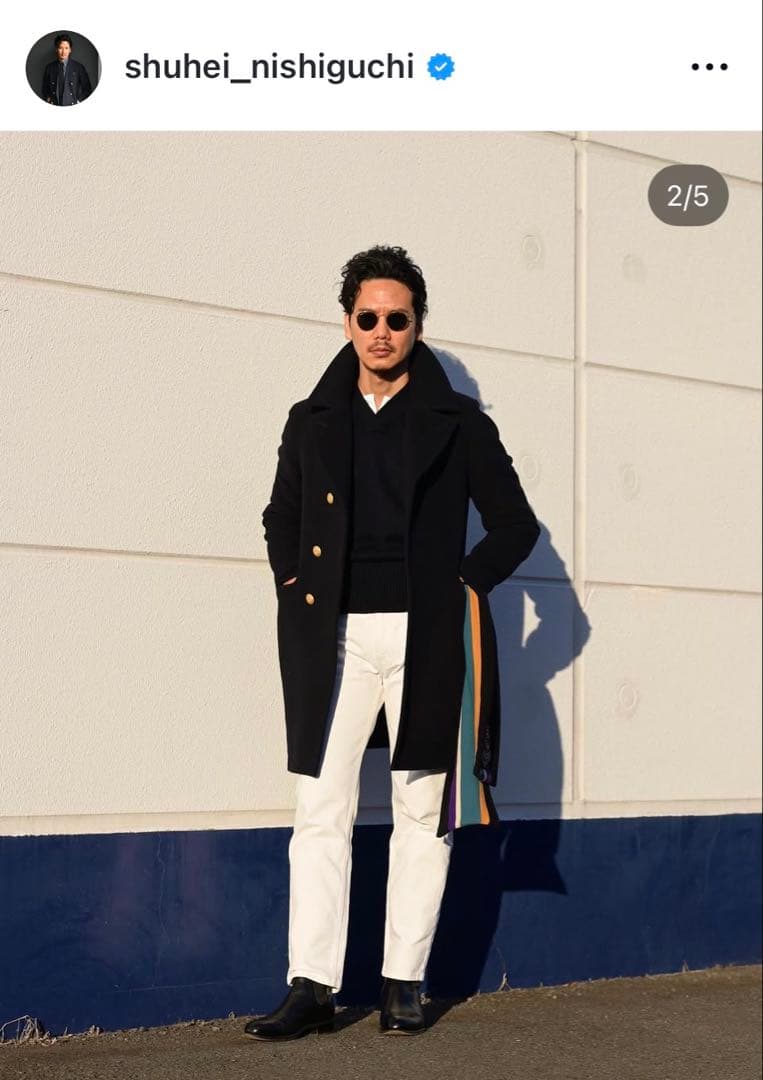 Sealup × BEAMS F / ライトメルトン ロングピーコート 44