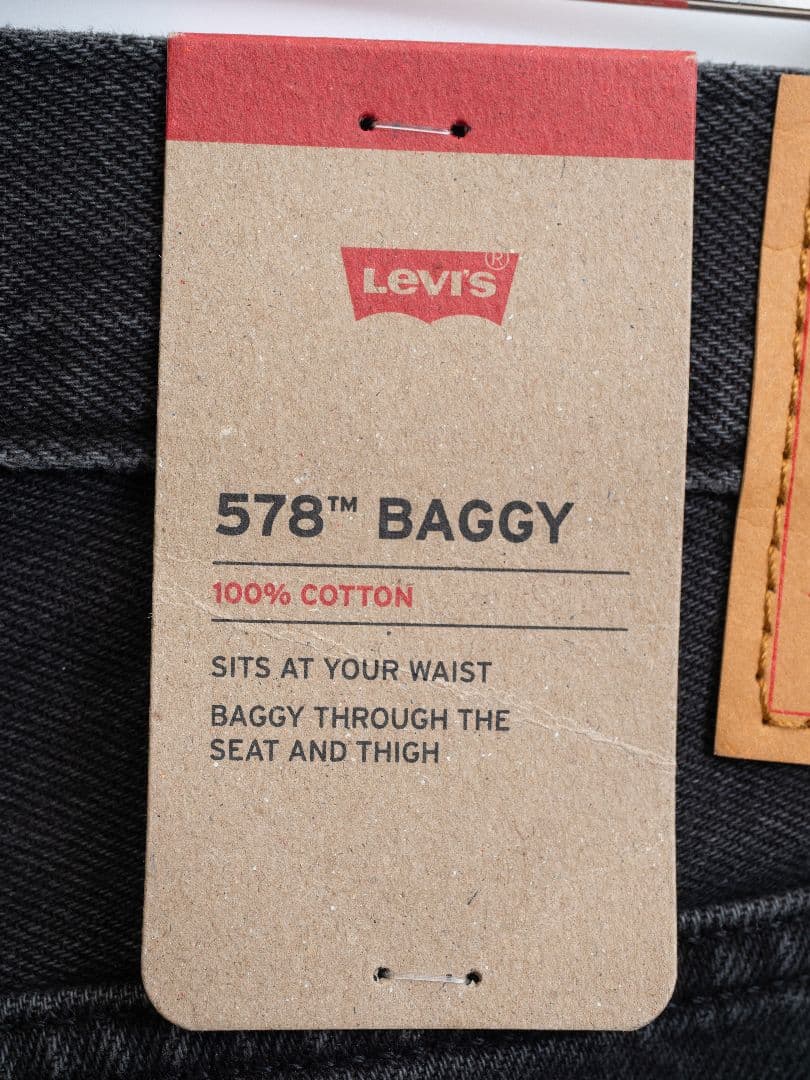 ■Levi's リーバイス 578 Baggy■ブラックデニム w34 バギー