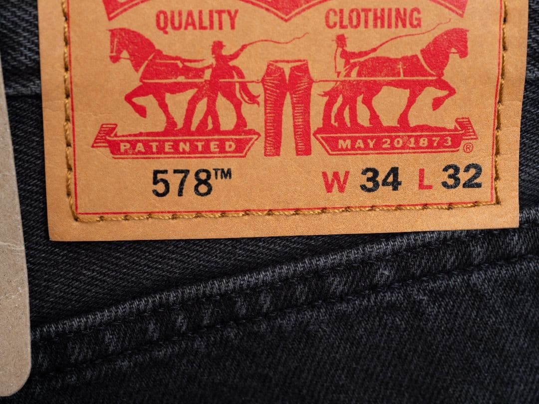 ■Levi's リーバイス 578 Baggy■ブラックデニム w34 バギー