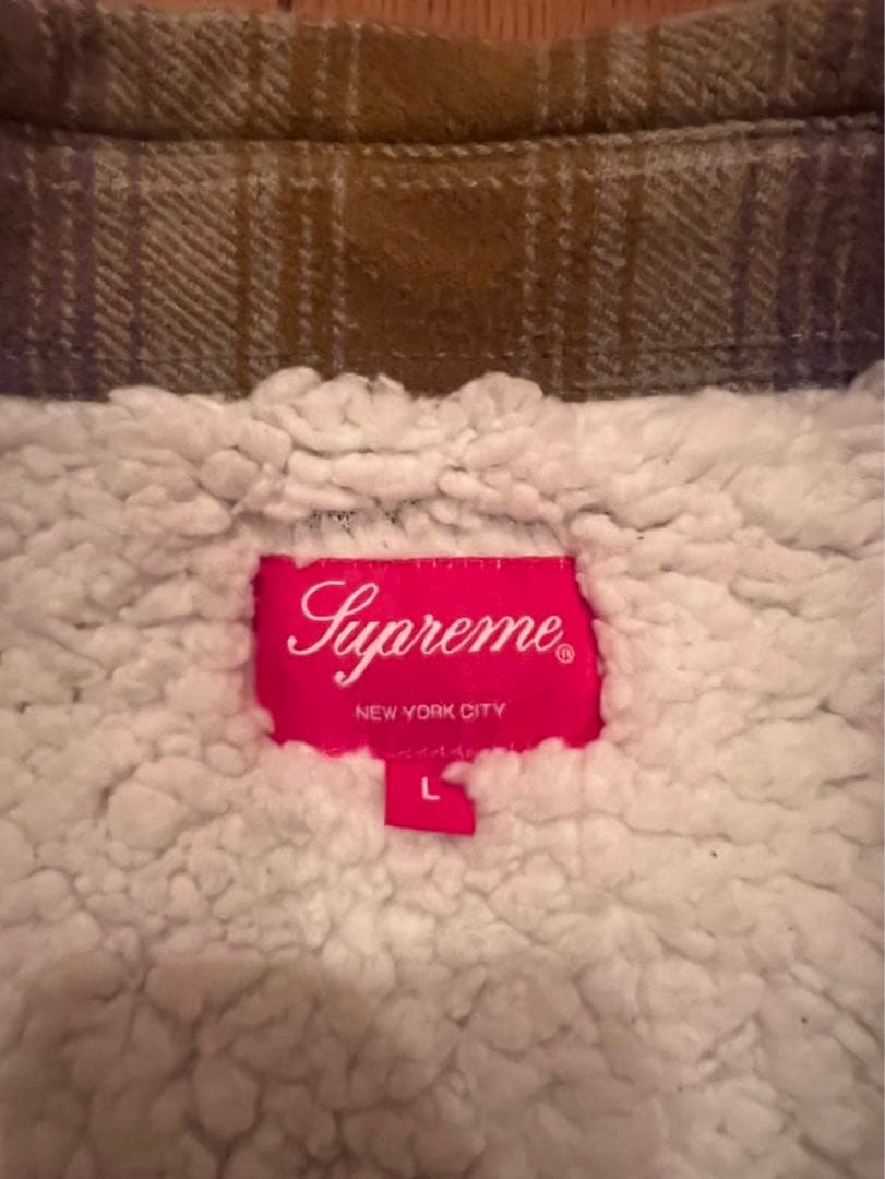supreme フランネルシャツボア