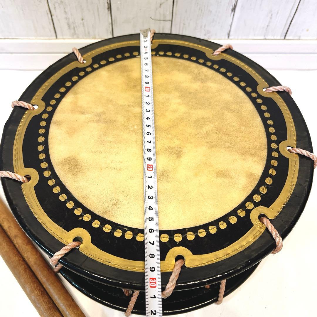 【良品】締め太鼓　30cm×15cm 打楽器　和太鼓