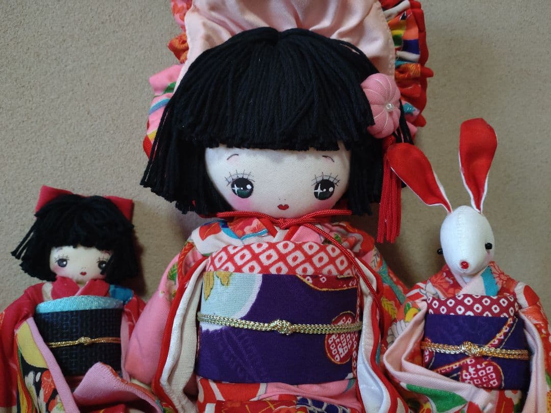 文化人形 三体セット ハンドメイド 作家もの