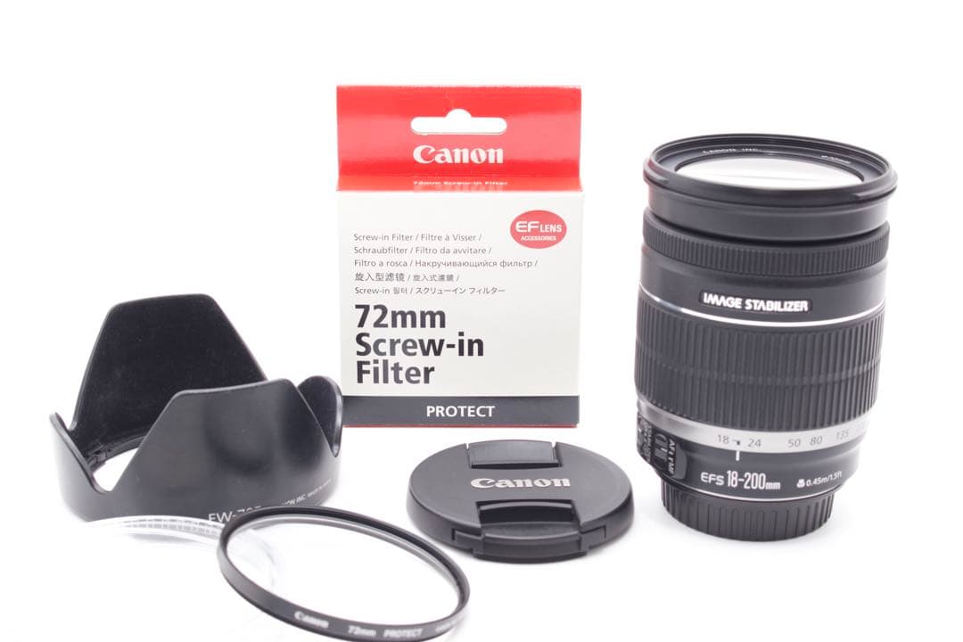 1本で持ち運び楽々✨Canon EF-S 18-200mm IS 高倍率レンズ