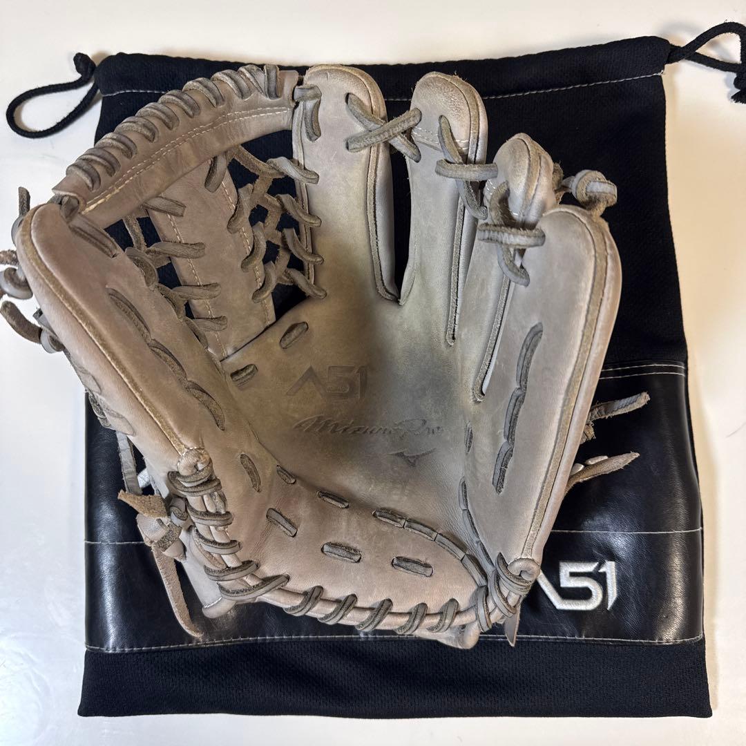 最終値下げします。ミズノプロ　A51 内野手用　軟式グローブ