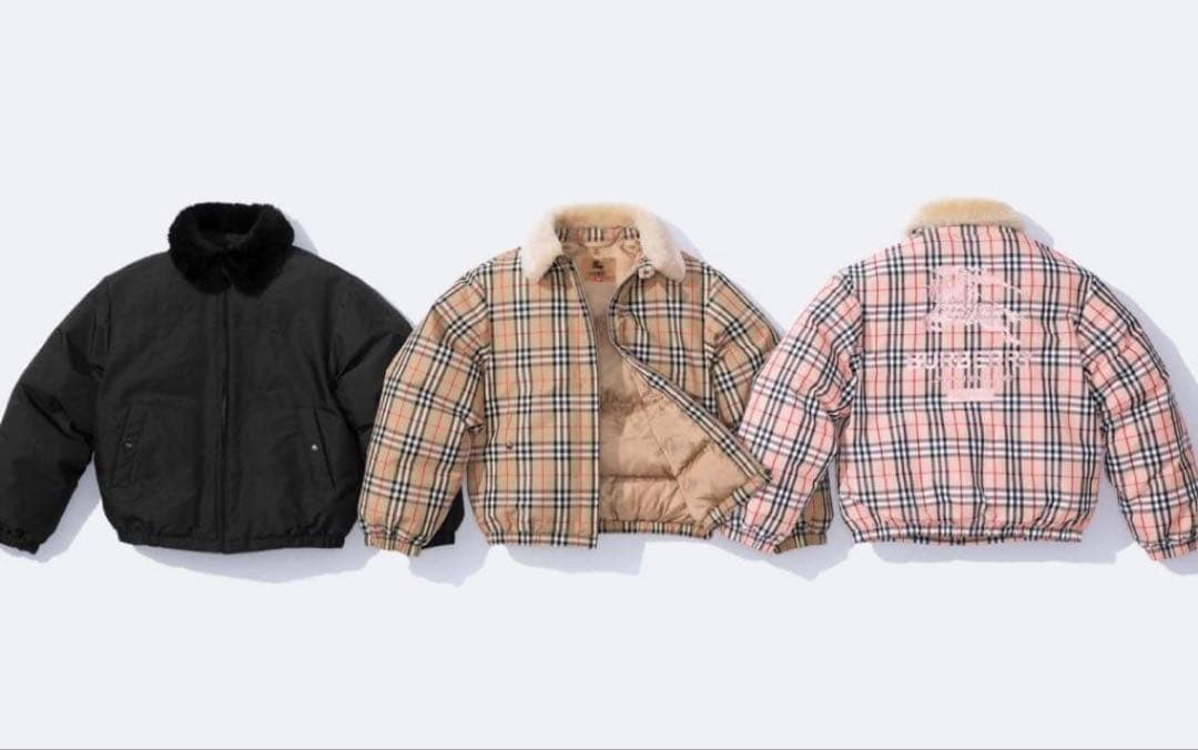 ジャケット・アウター Supreme Burberry Shearling Collar Down