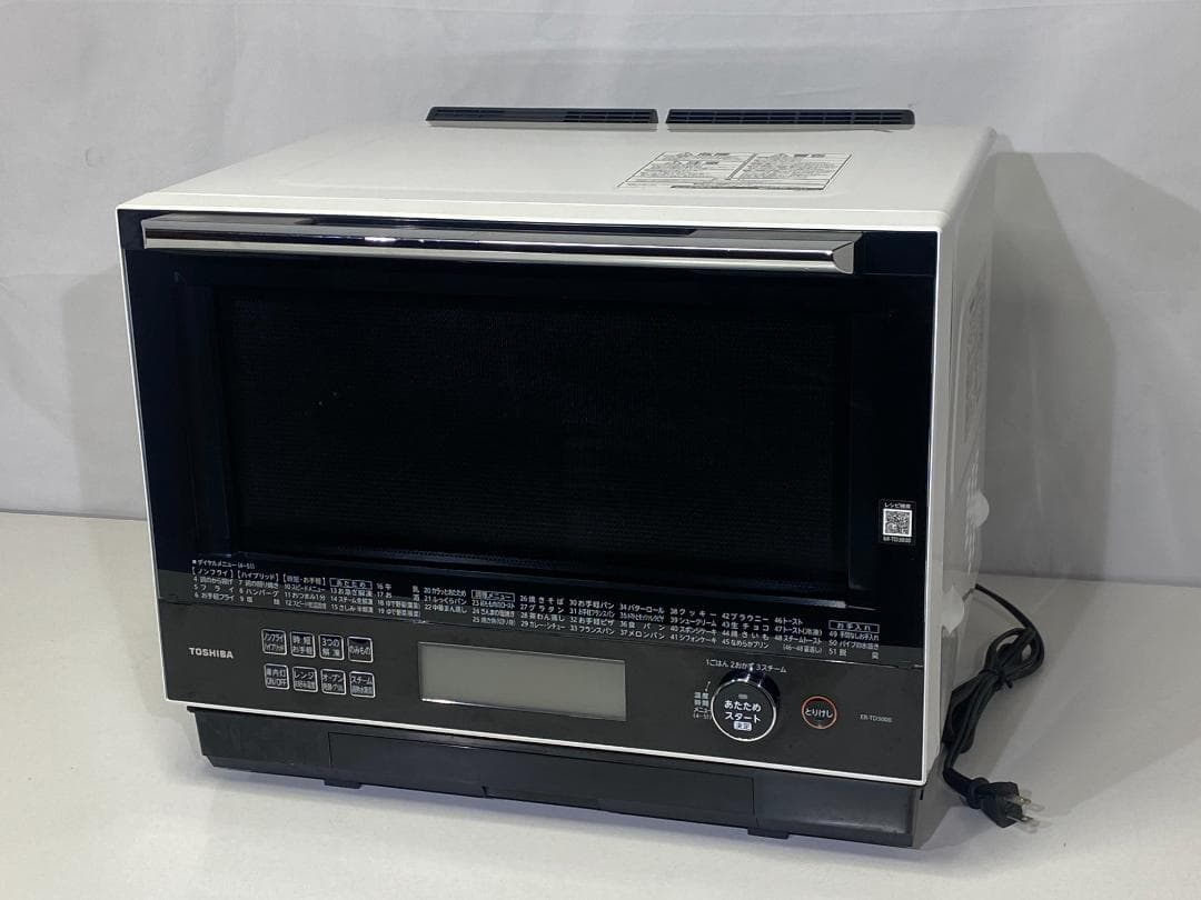 TOSHIBA オーブンレンジ石釜ドーム　ER-TD3000(W)　2019年製