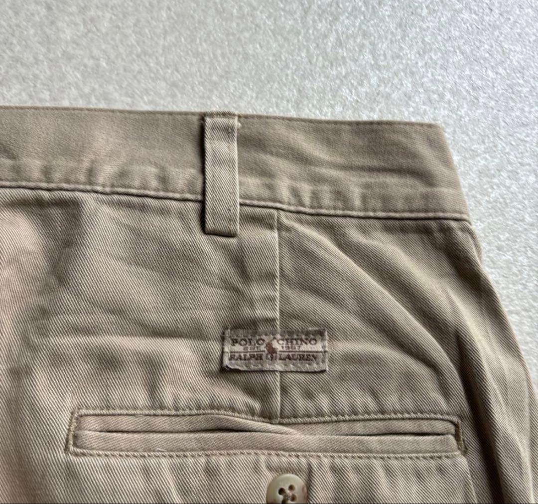 (古着)90〜00s polo ralph lauren ワイドチノ パンツ