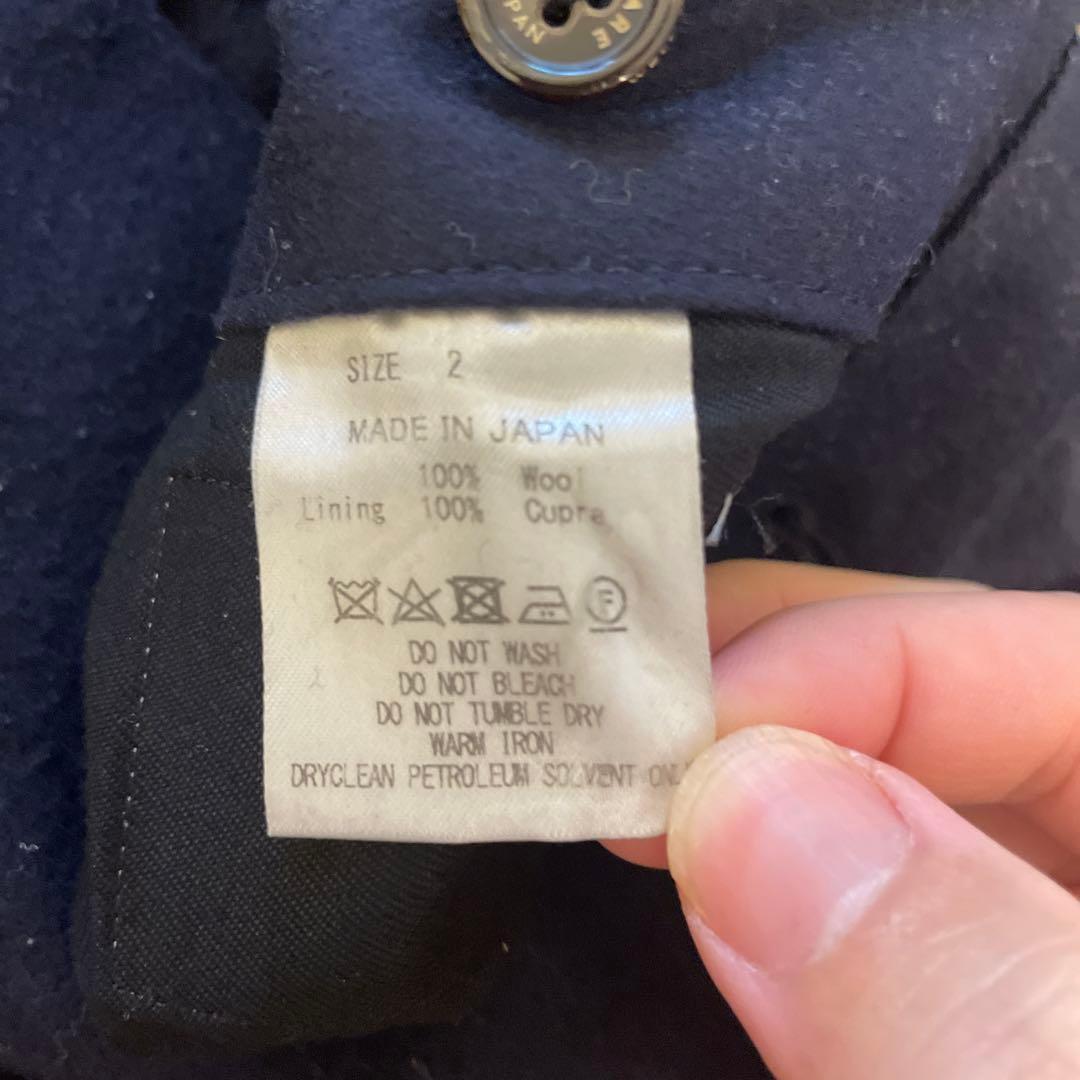 MARKAWARE オーガニックウール タックパンツ ネイビー