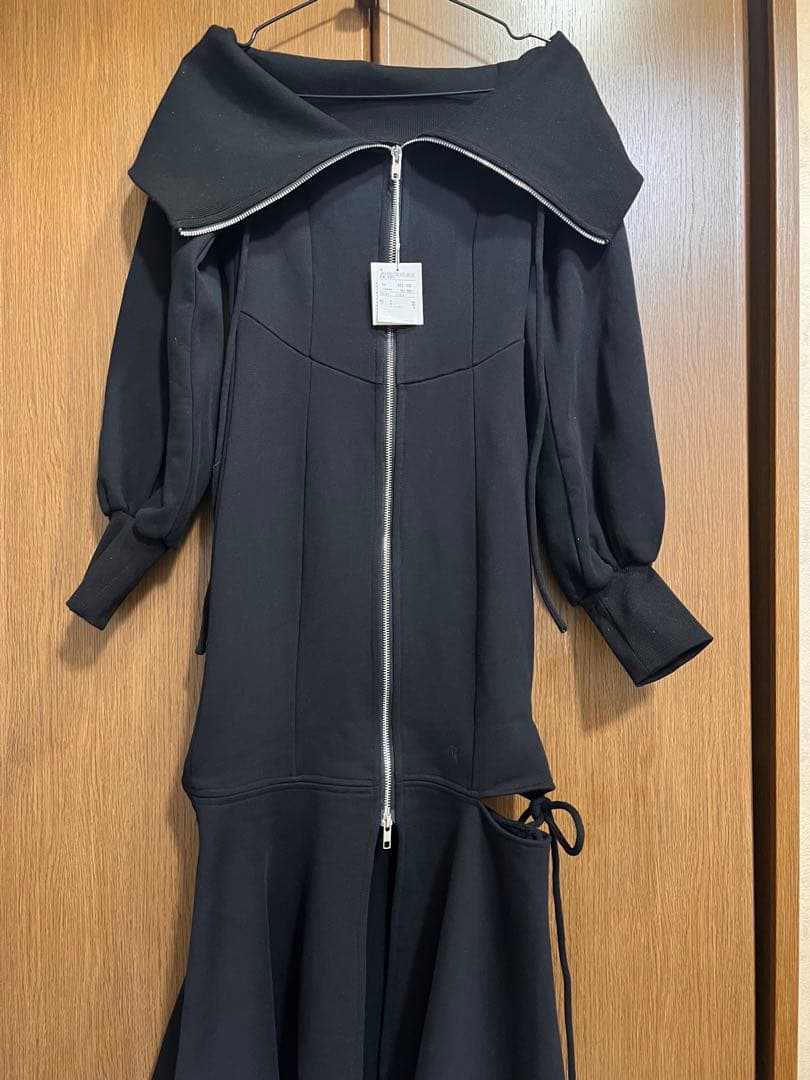 ワンピース amerge ribbon offshoulder sweat onepiece