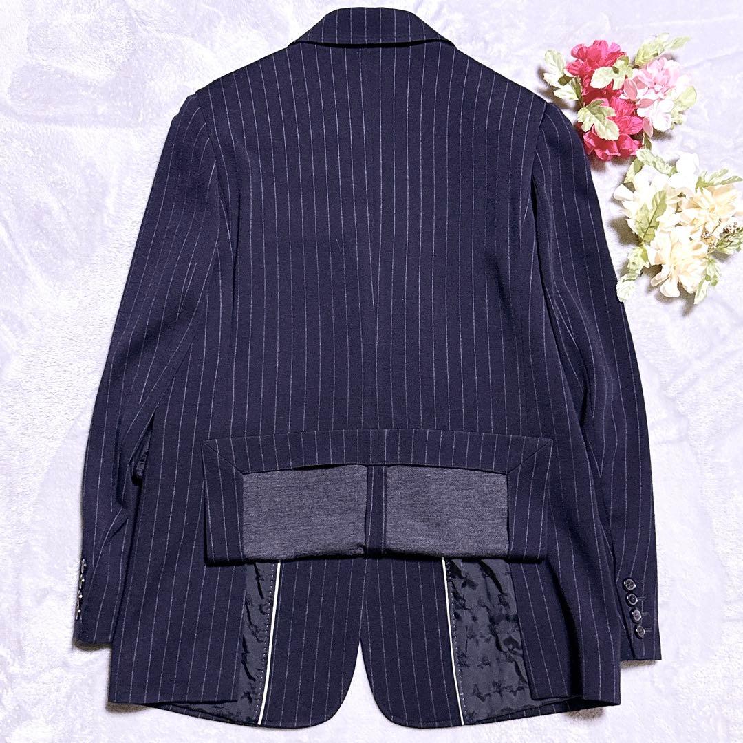 2XL【未使用】Max Mara テーラードジャケット モノグラム ストライプ