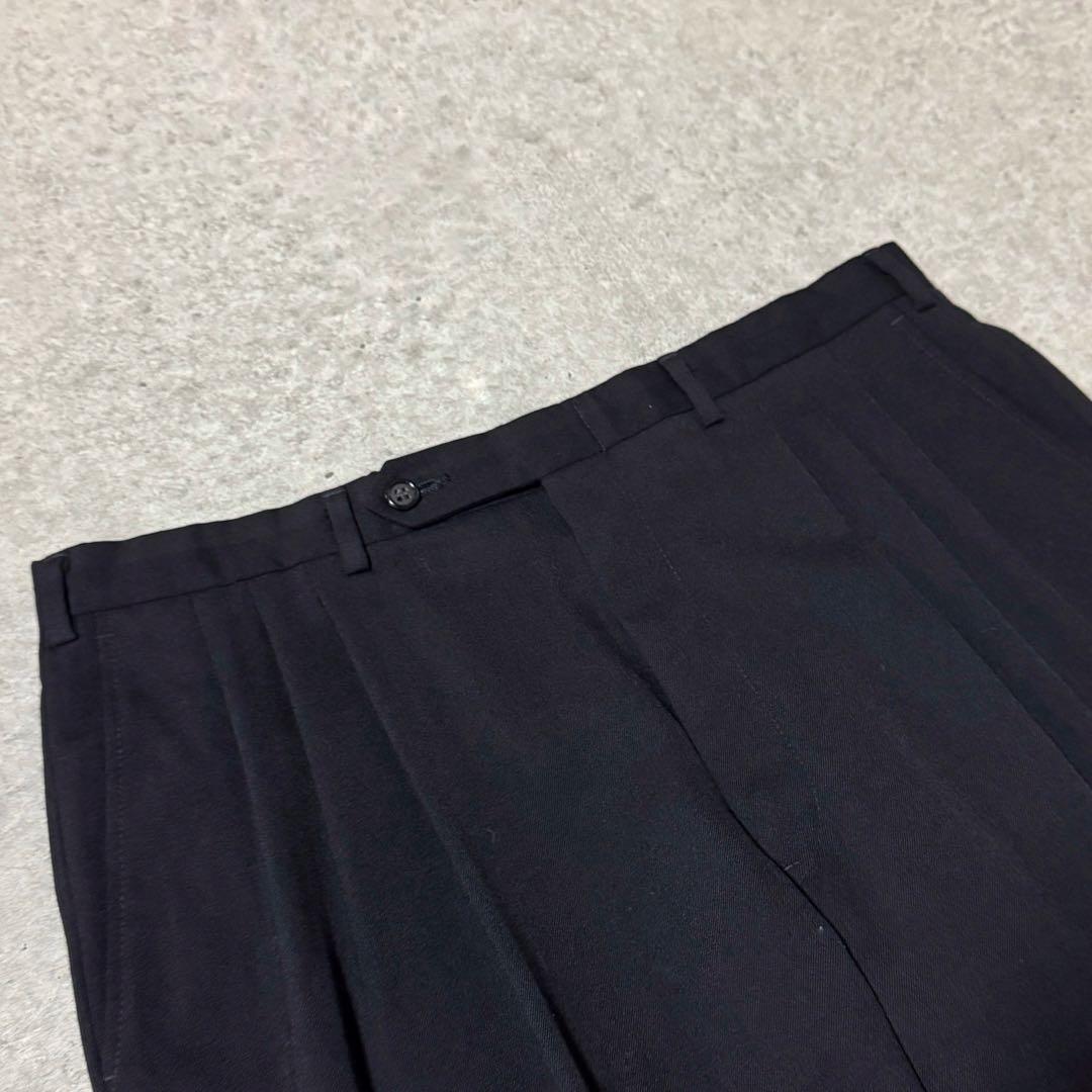 70s 80s VINTAGE スリータックワイドスラックス TALONジップ