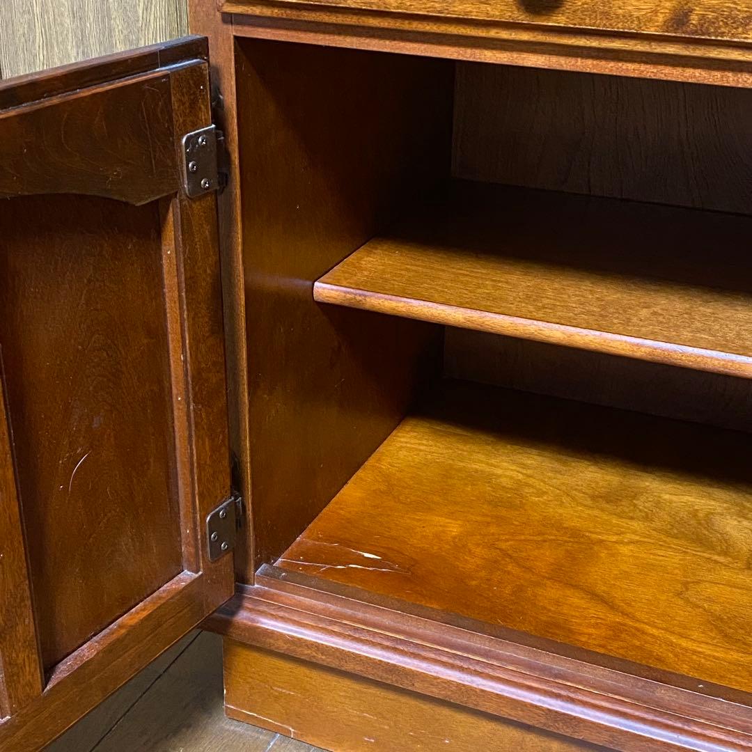 【送料込】食器棚 昭和レトロ アンティーク 木製 収納棚