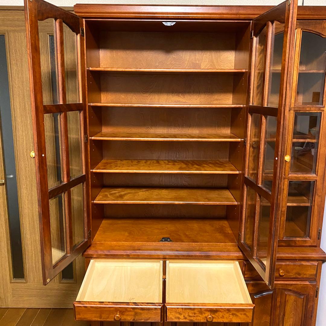 【送料込】食器棚 昭和レトロ アンティーク 木製 収納棚