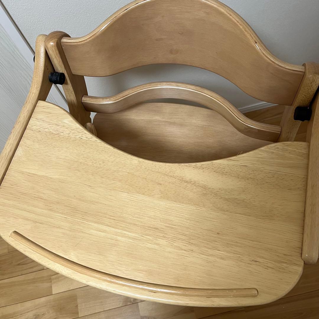 大和屋 すくすくチェアスリムプラス テーブル、ガード付 ハイチェア