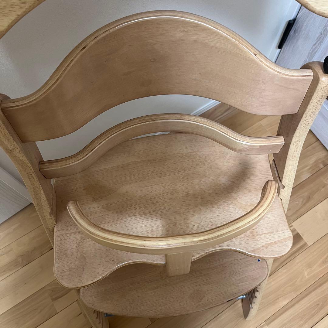 大和屋 すくすくチェアスリムプラス テーブル、ガード付 ハイチェア