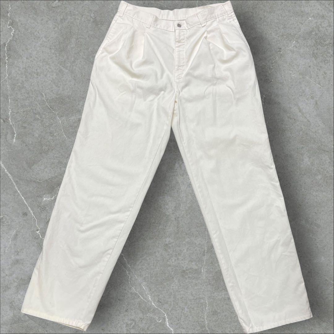 レア USA製 リーバイス ドッカーズ 2タック コットン リネン スラックス