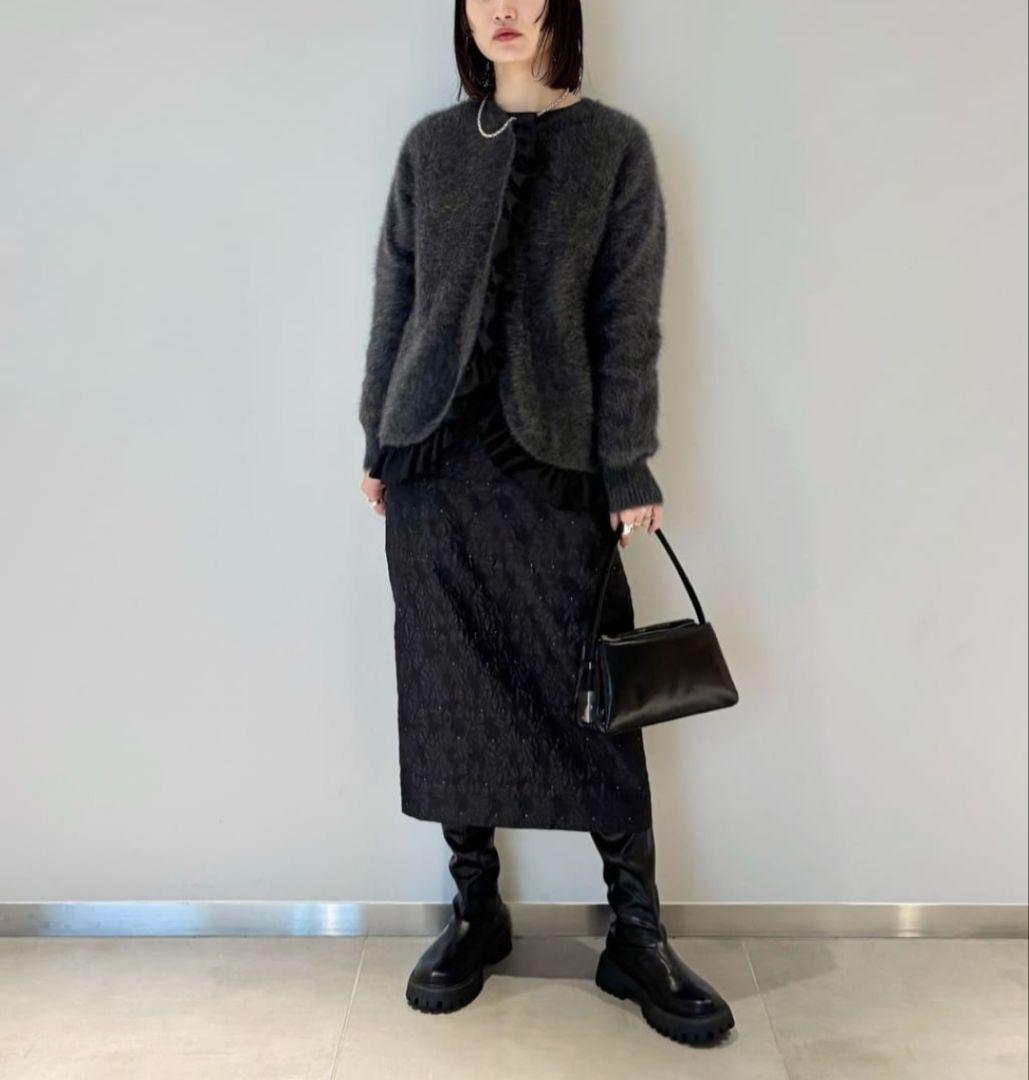 新品！ユナイテッドアローズ フォックスカシミヤ フリルコンビ カーディガン