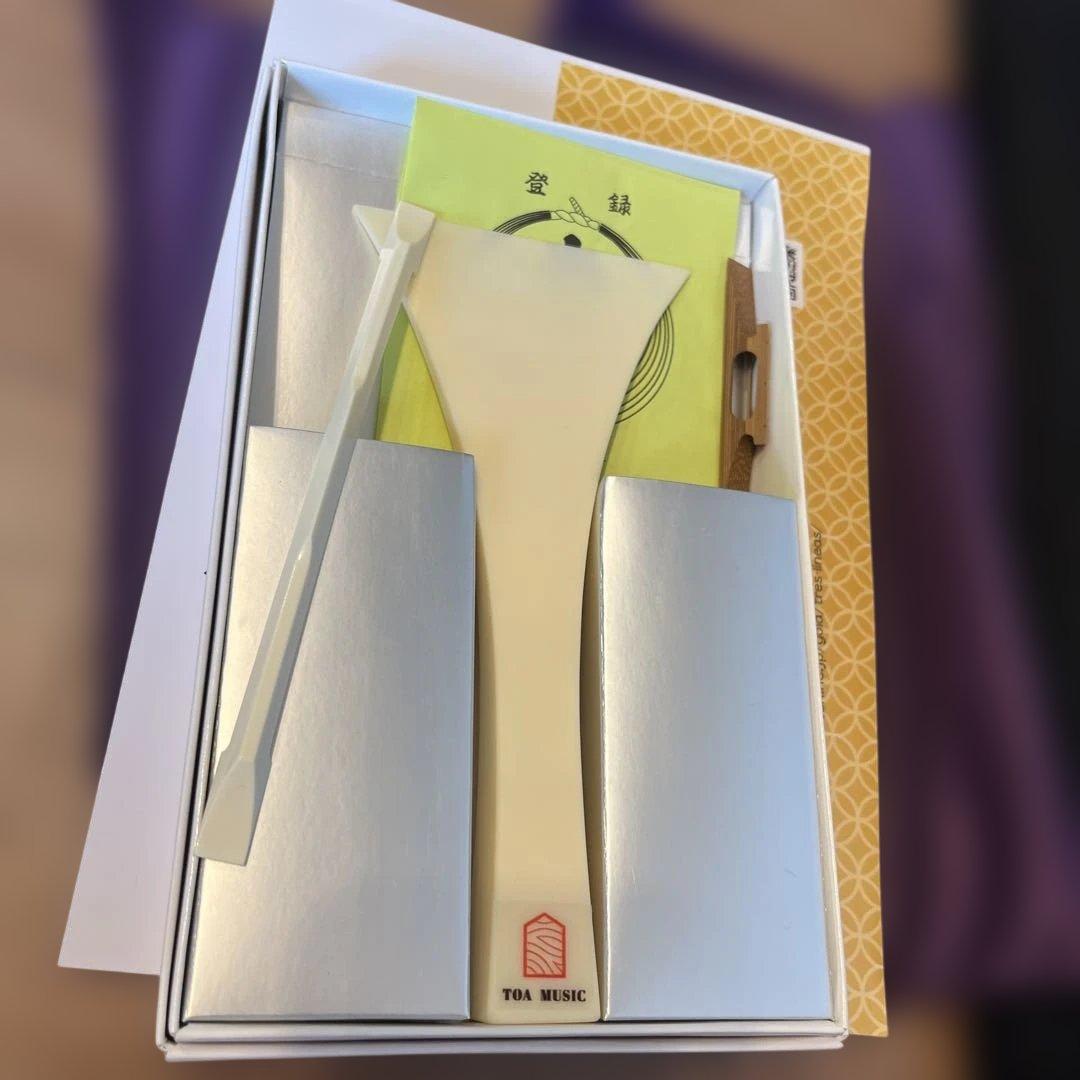 【貴重/破れ無し】三味線 中棹/ケース付き（初心者セット）