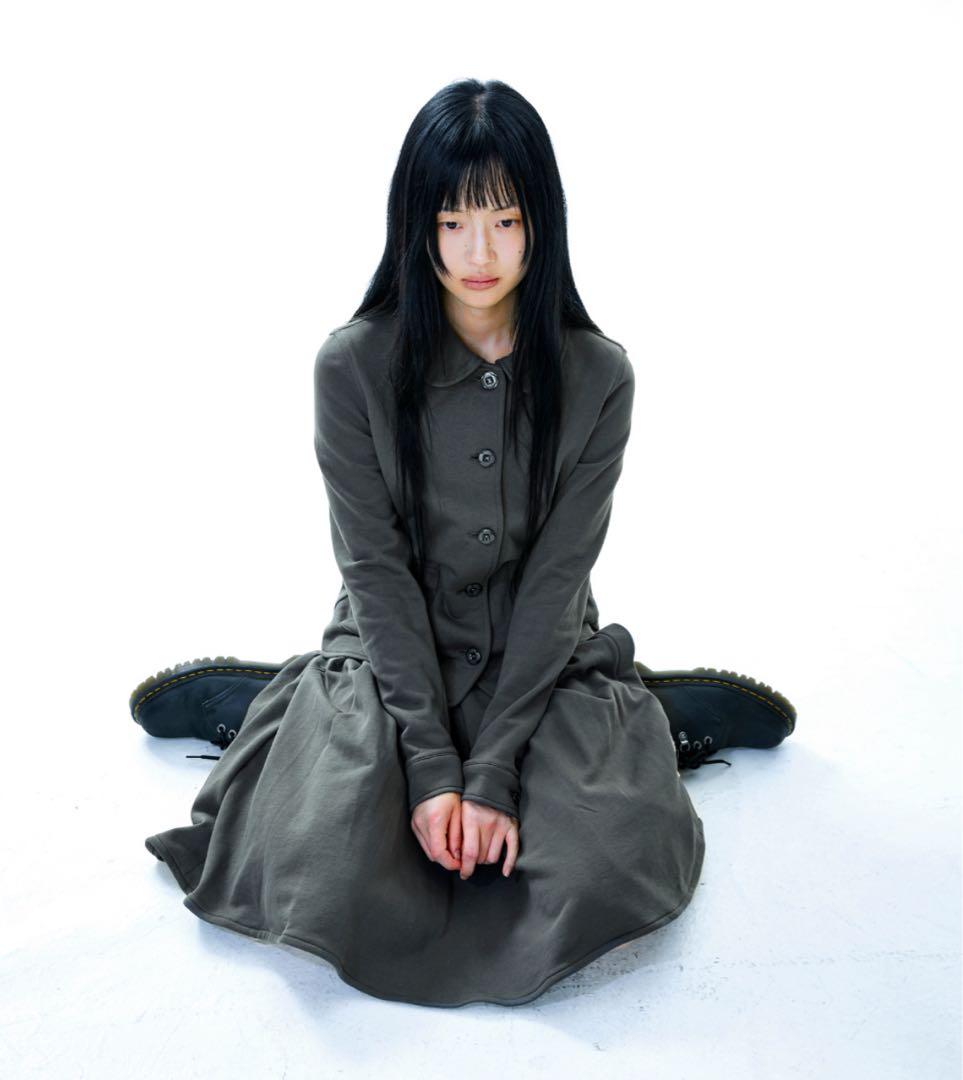 ⭐︎COZY SWEAT WRAP SKIRT CHARCOAL