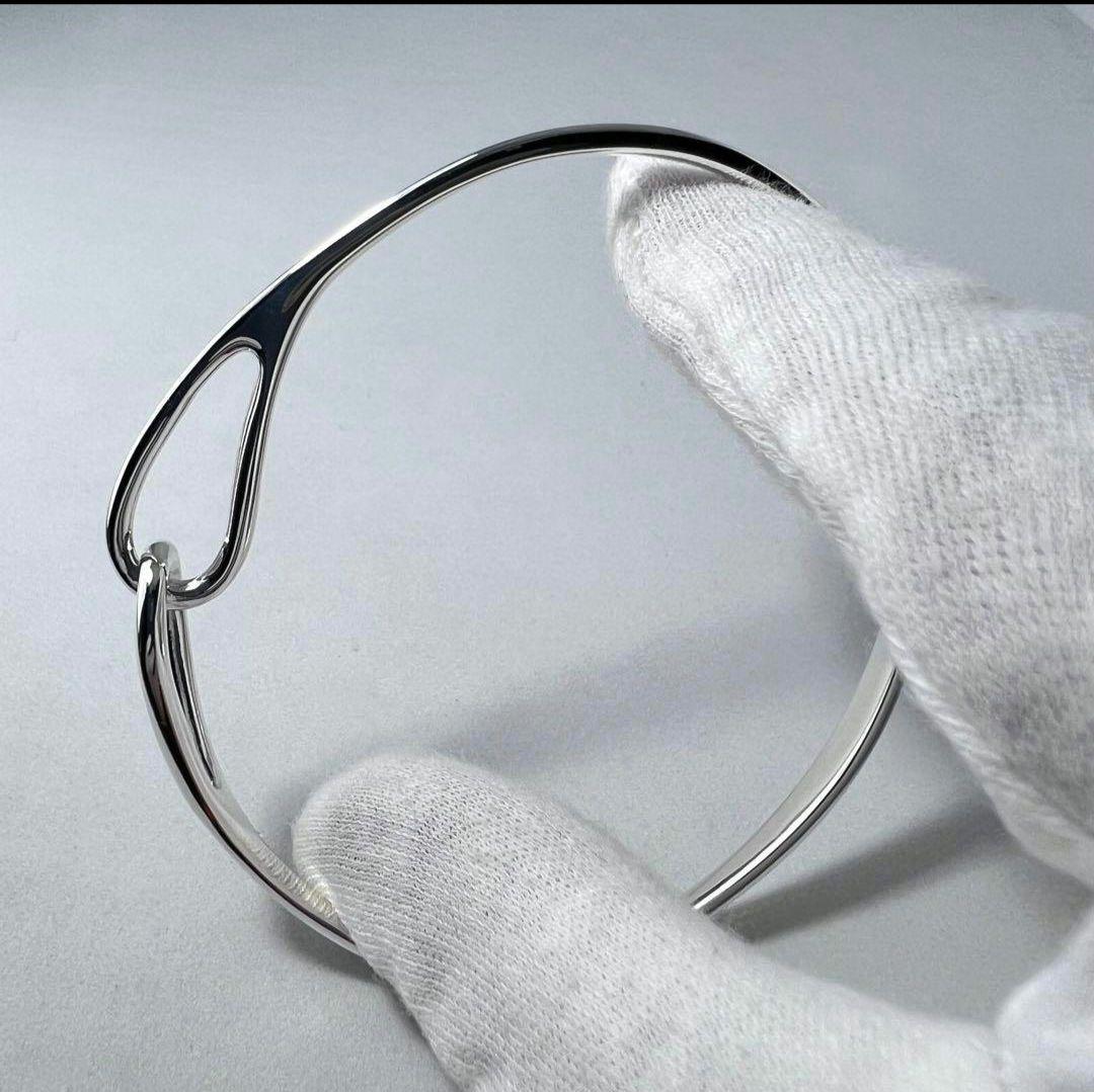 ティファニー　ダブルループバングルブレスレット　シルバー925 磨き済