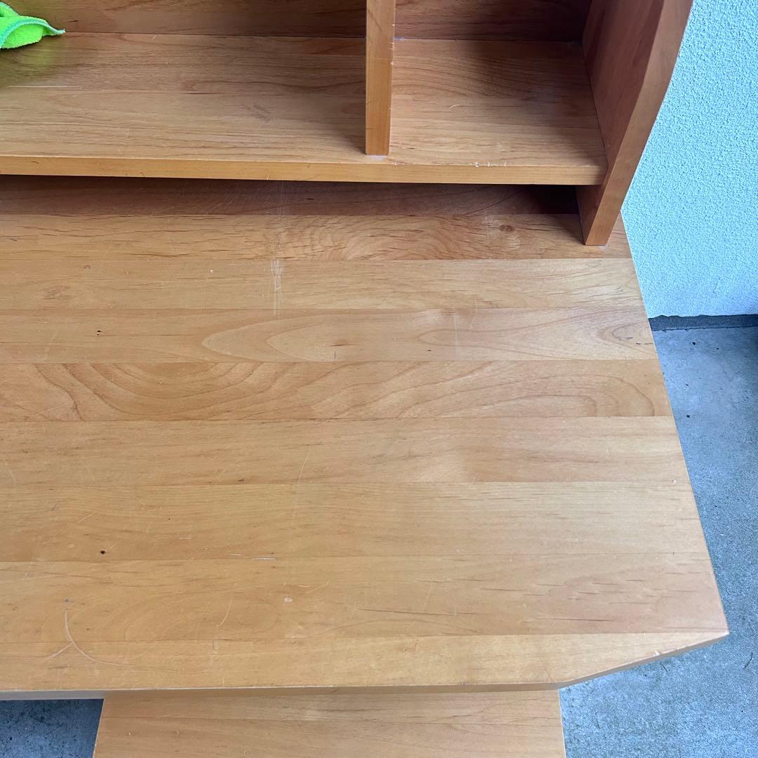 ACTUS アクタス リーヴェ 学習机 デスク 上棚付き 北欧 無垢風 幅105