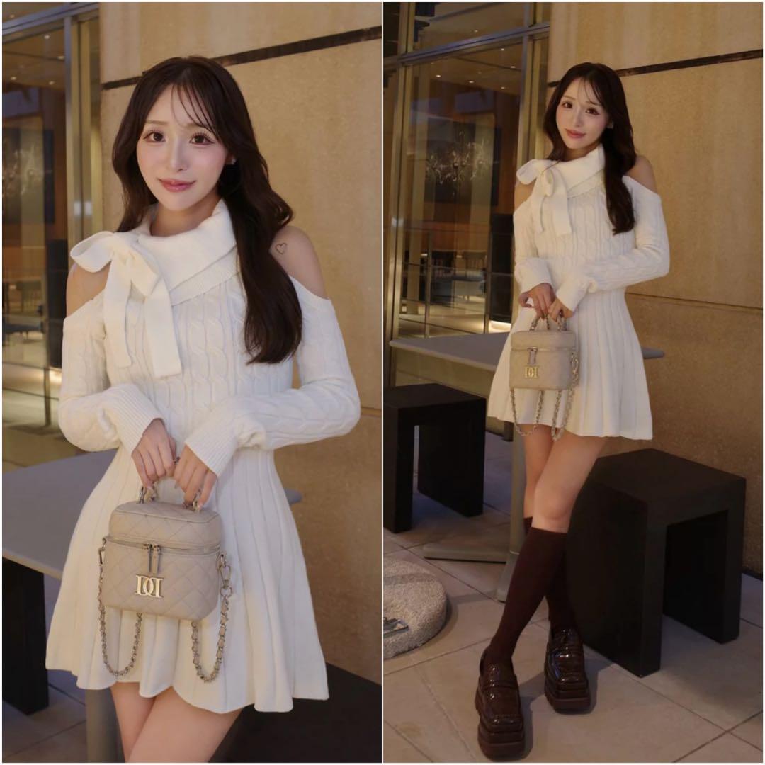 Darich《ダーリッチ》アメスリフレアニットミニワンピース IVO Ｓ