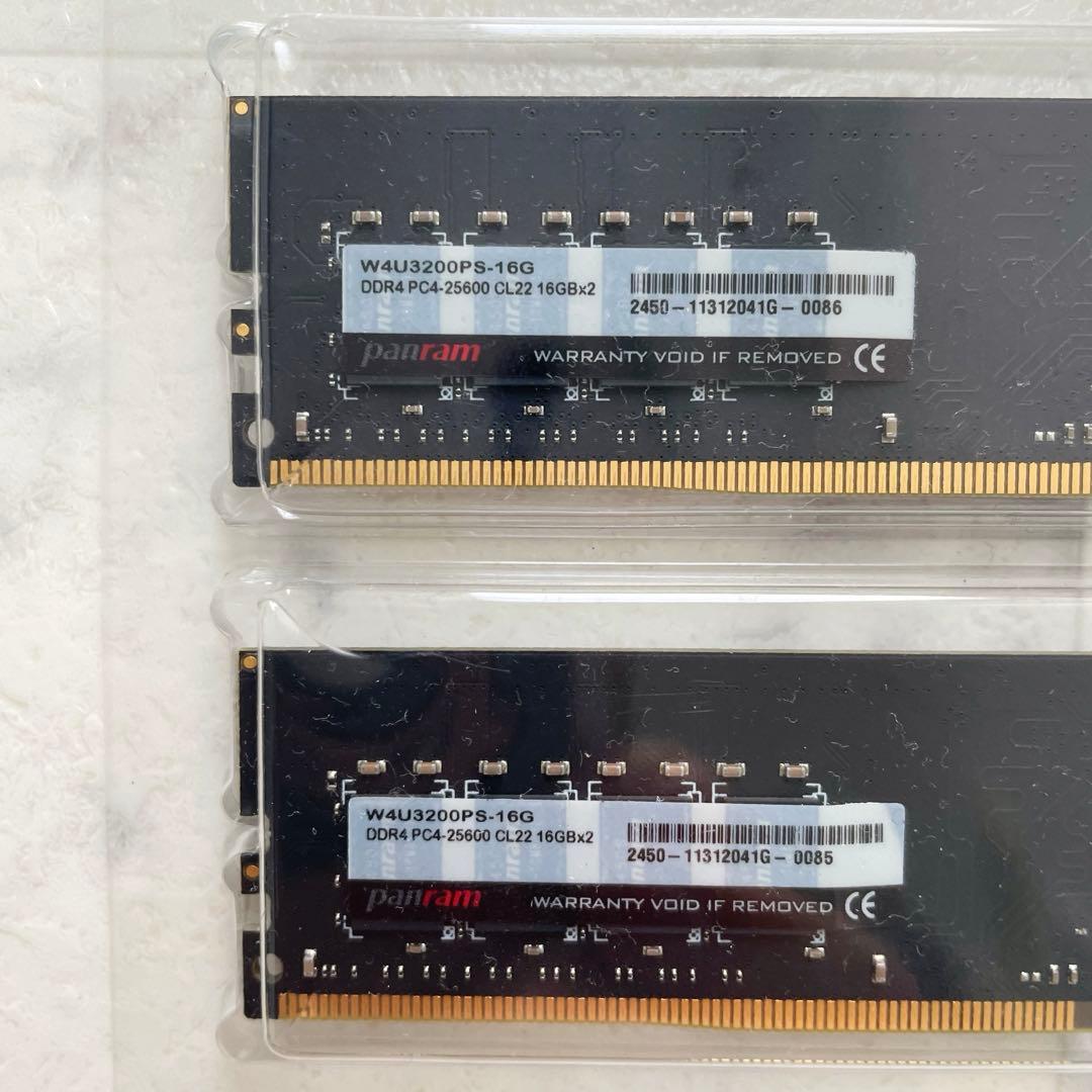 panram DDR4 CL3200 32GB（16GB×2）