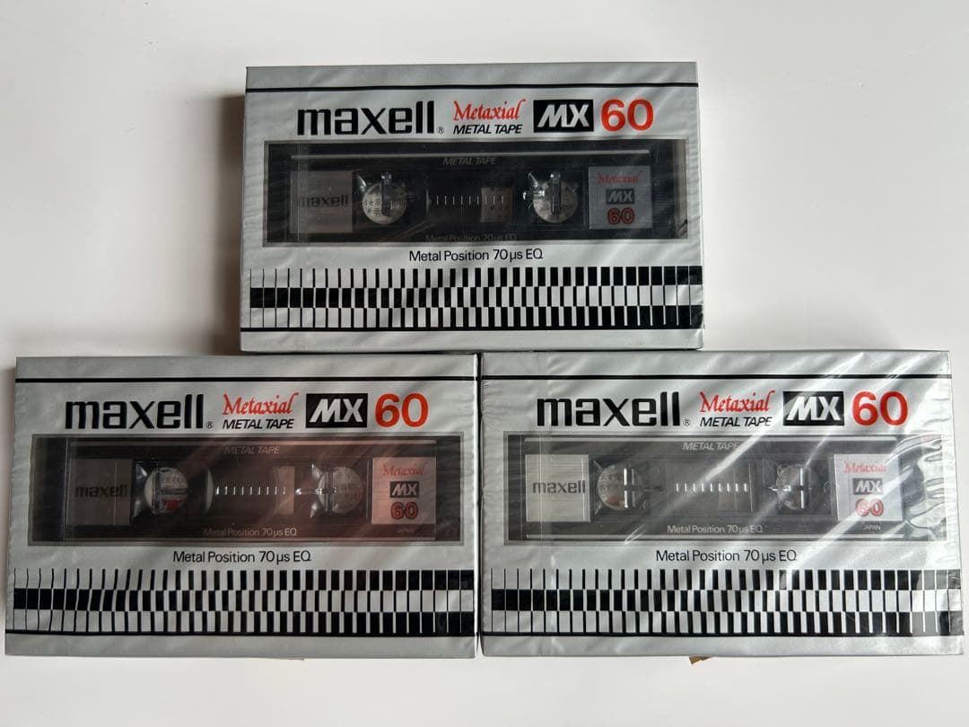 maxell MX60 マクセル メタル カセット テープ 3本