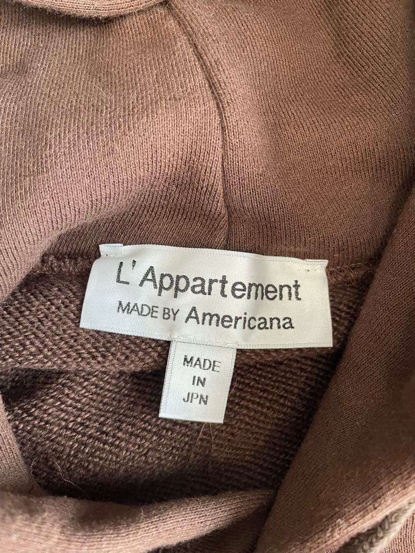 名品♡ 【アパルトモン別注】AMERICANA フードスウェット ブラウン