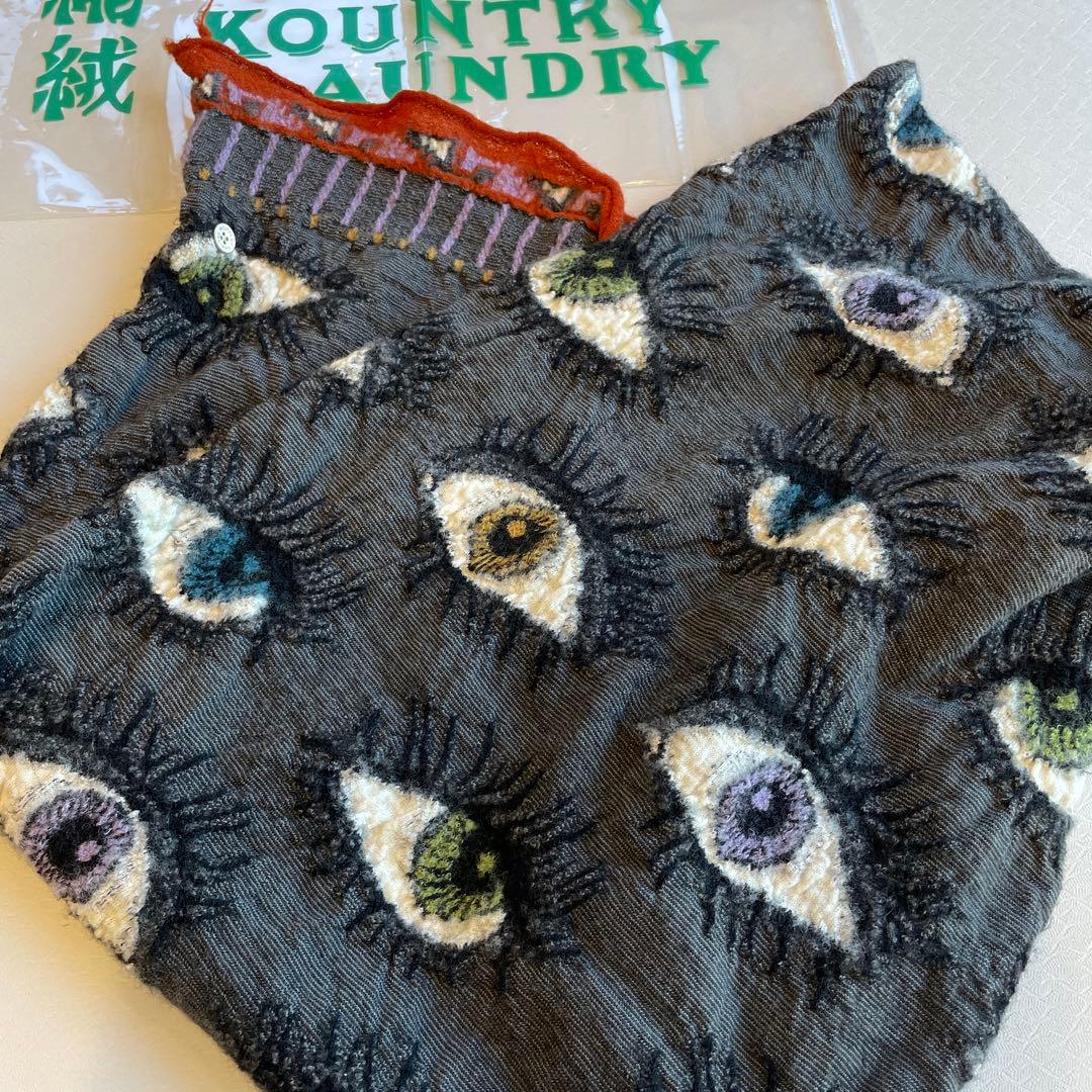 キャピタル 縮絨ウール SPEAKEASY HAPPYマフラー　グレー