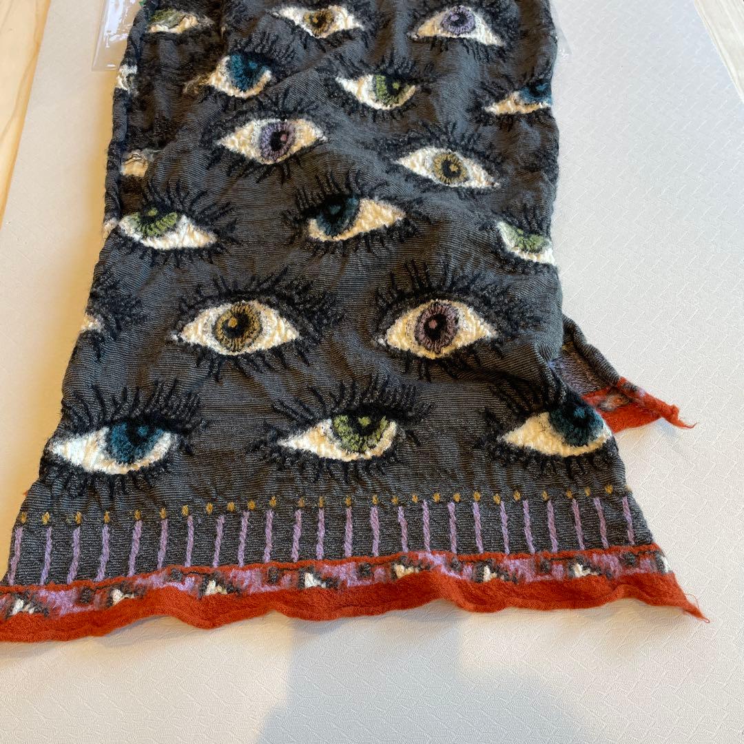 キャピタル 縮絨ウール SPEAKEASY HAPPYマフラー　グレー