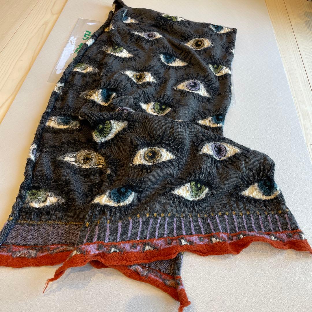 キャピタル 縮絨ウール SPEAKEASY HAPPYマフラー　グレー