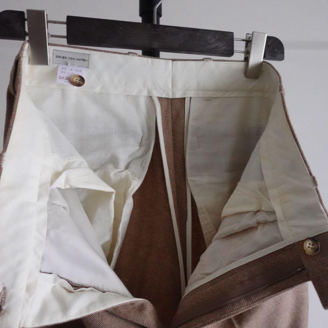 1990s Dries Van Noten ウールヘリンボーントラウザーズ