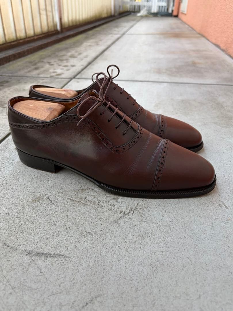 【クリスマス特価】エンツォボナフェ × BEAMS クォーターブローグシューズ