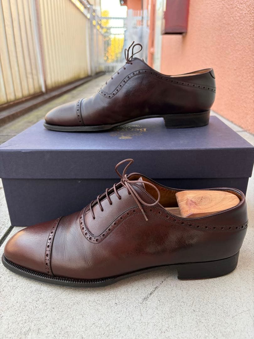 【クリスマス特価】エンツォボナフェ × BEAMS クォーターブローグシューズ