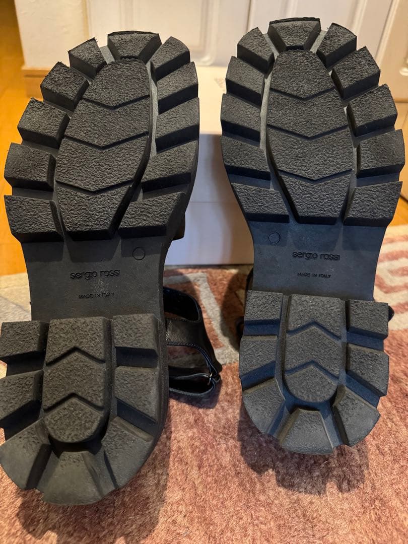 セルジオロッシ　SR 2024SS グルカ サンダル オールブラック　38