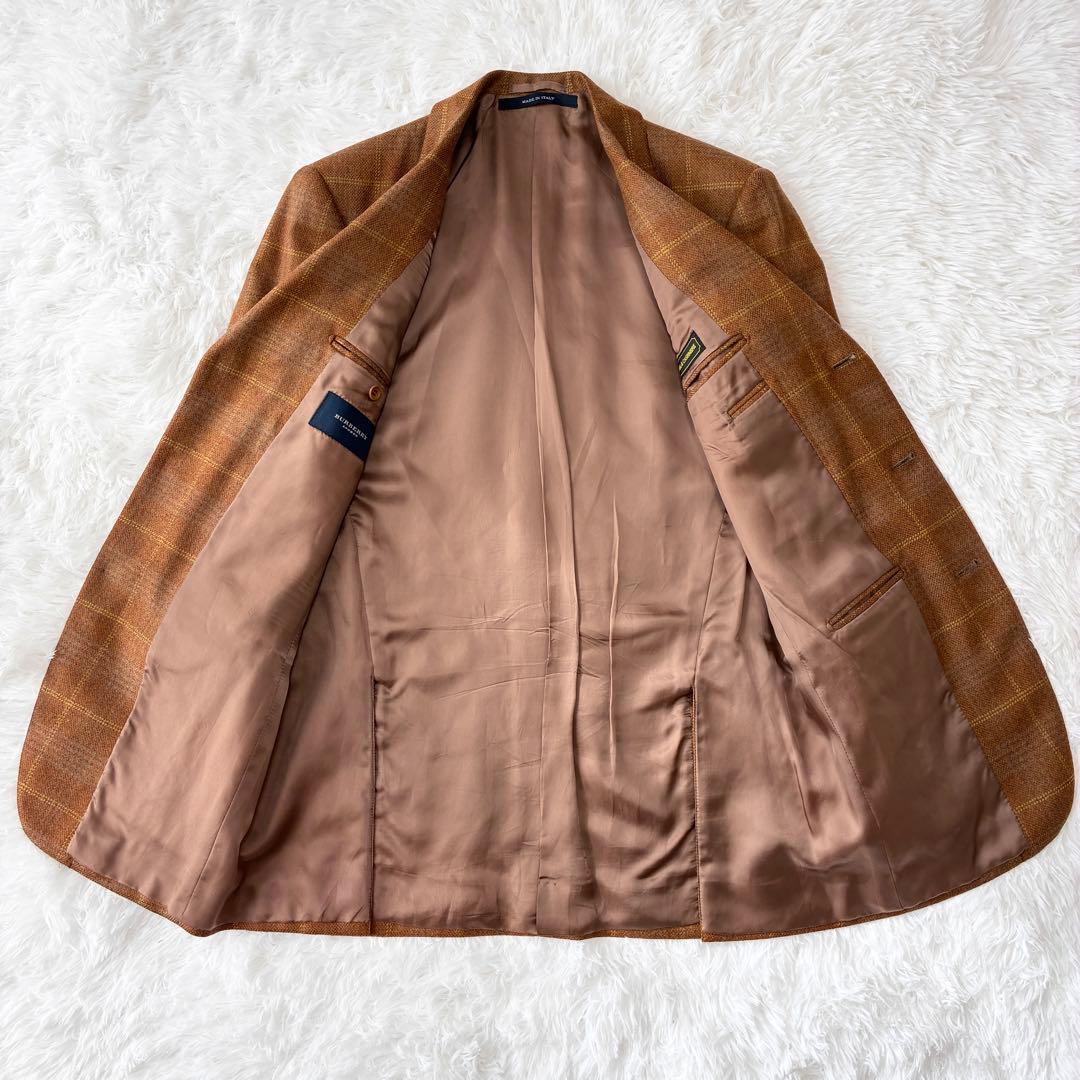 バーバリー　ジャケット　カシミヤ　羊毛　チェック　ブラウン　Burberry